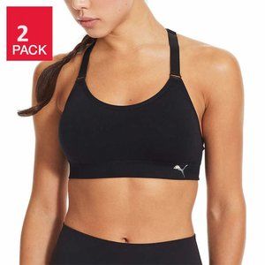 NWoT Puma Womens Seamless Drycell Sports Bra 2 Pack Black/White Size M $60 4A011